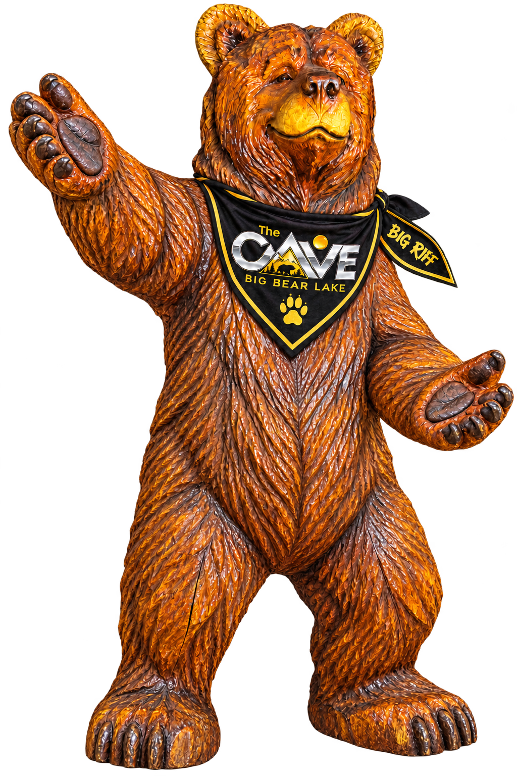 Big Riff welcoming guests to The Cave